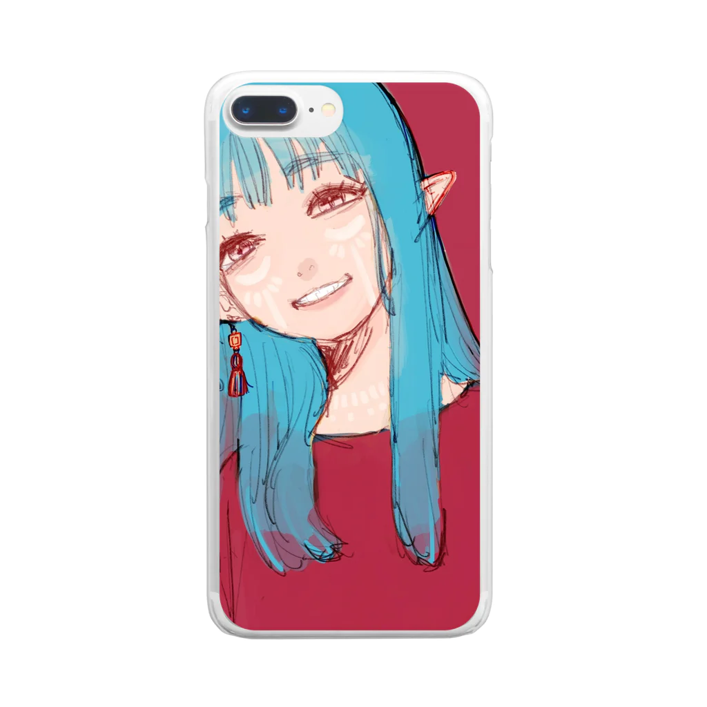 tigris tigrisの作り笑い Clear Smartphone Case