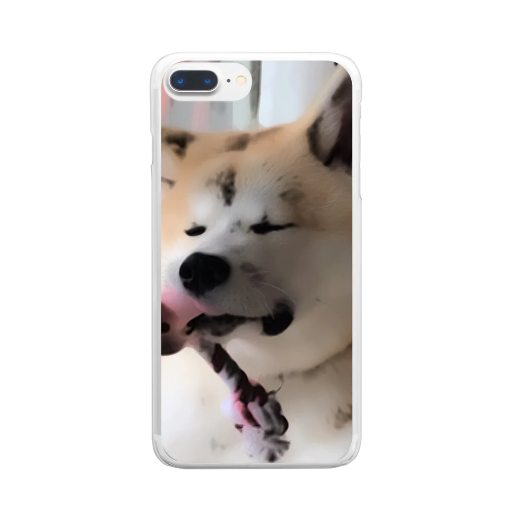 TENnosuke.Akitaのいつも眠い犬スマホケース Clear Smartphone Case