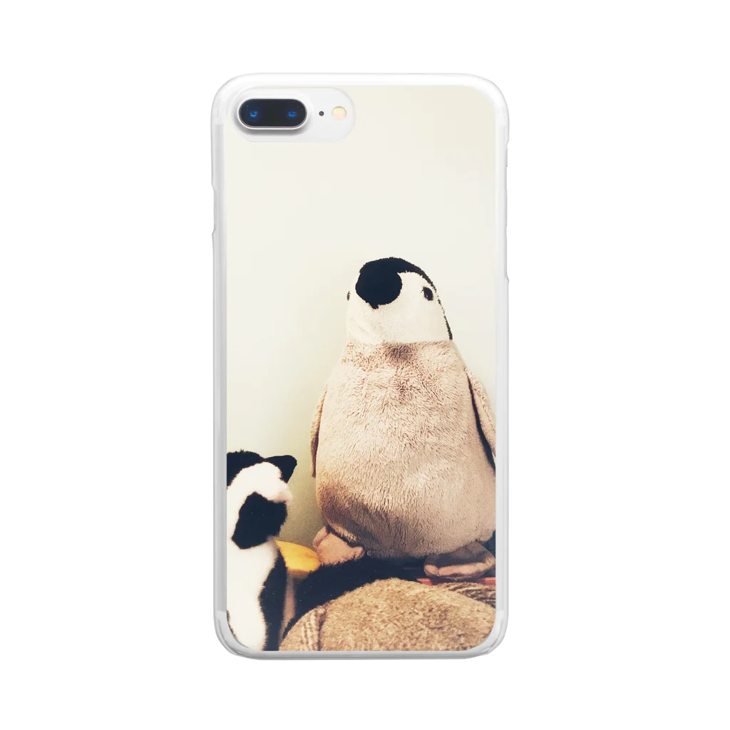 atsucurryのペンギンライオンバナナシャツ Clear Smartphone Case