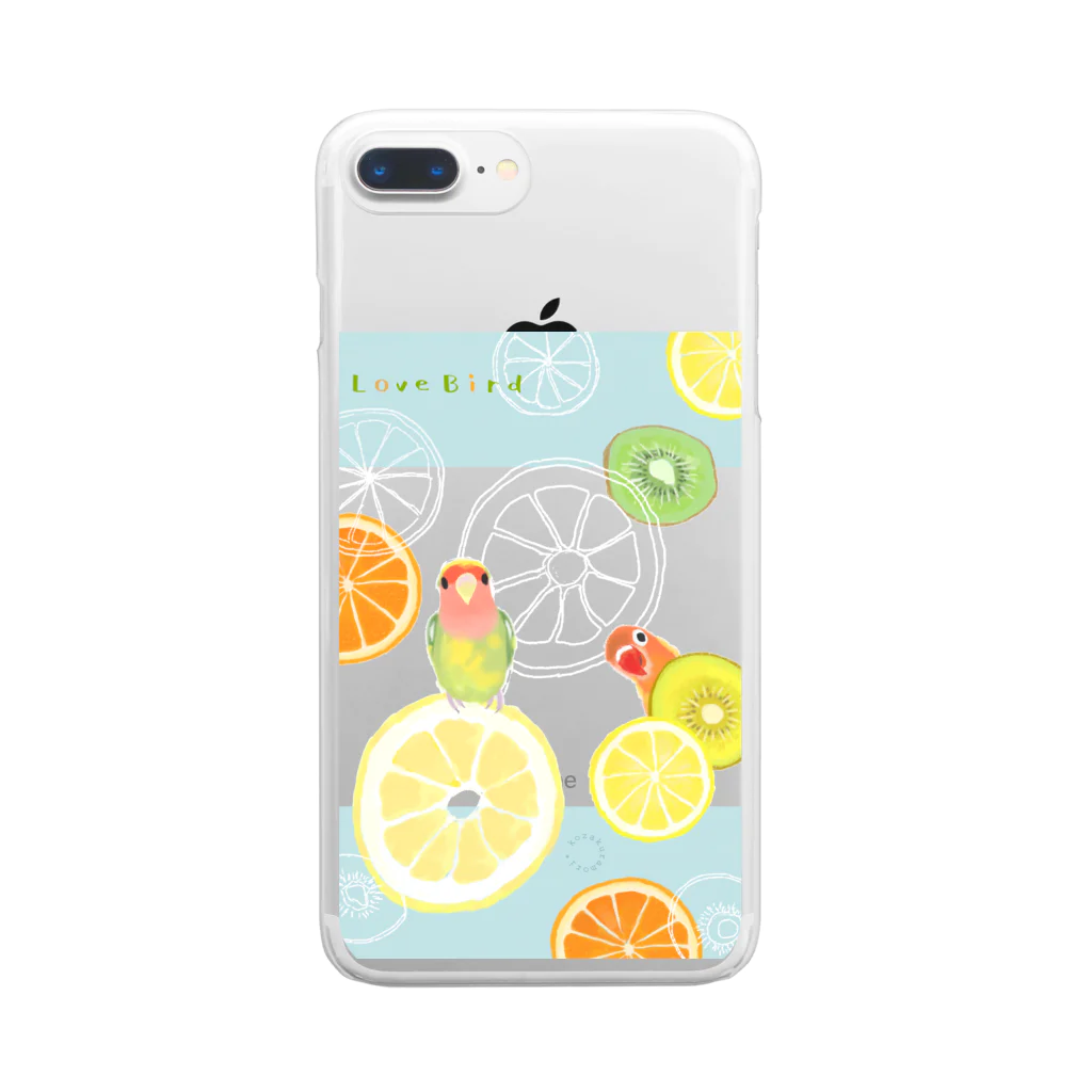 小桜森のラブバとフルーツ Clear Smartphone Case