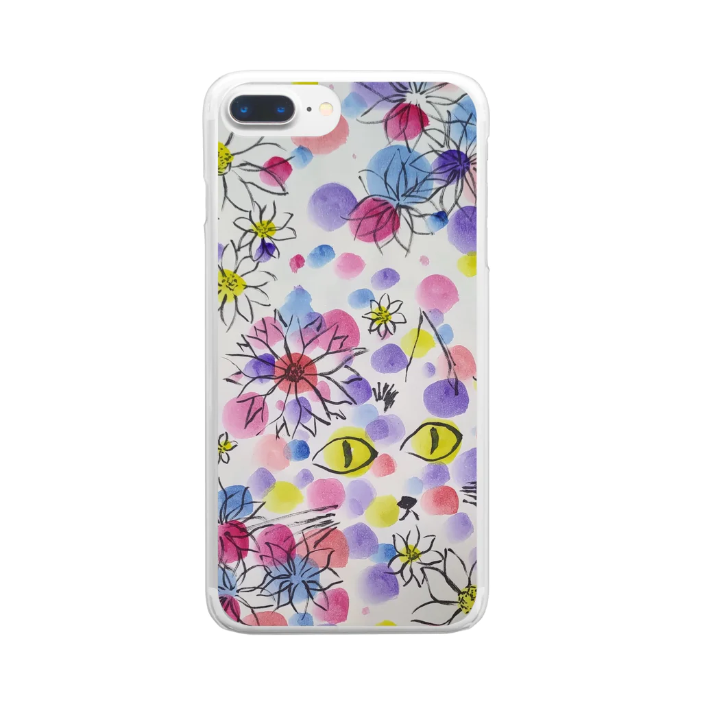 香緒里's ART GOODsのHide & Seek Clear Smartphone Case