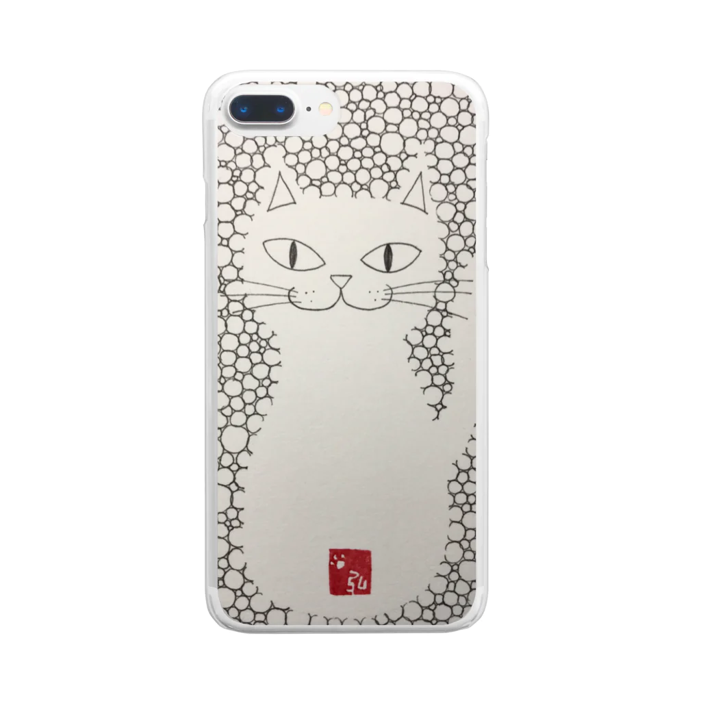 ️️ひろゆき🐾の丸まるマルcat Clear Smartphone Case