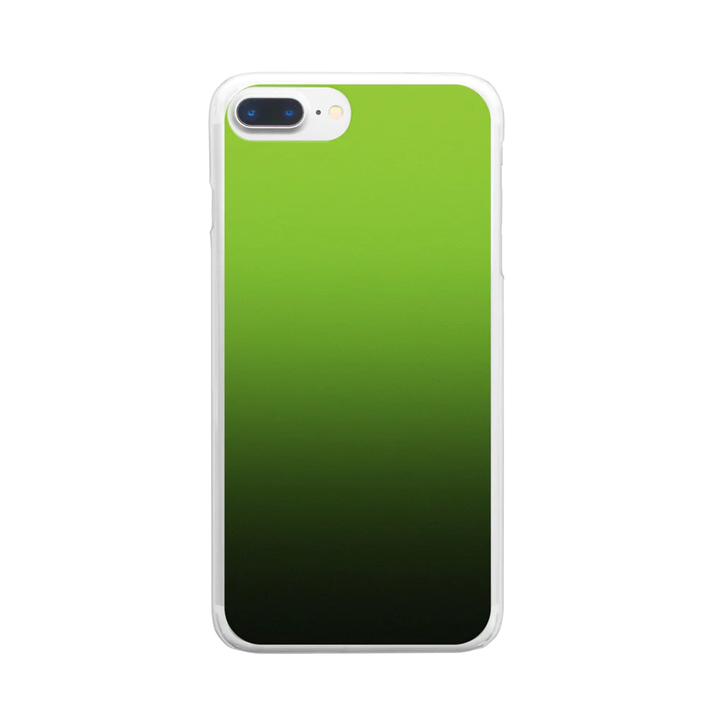 ぽぬぞぬのグラデーション Acting Cool Emerald Clear Smartphone Case