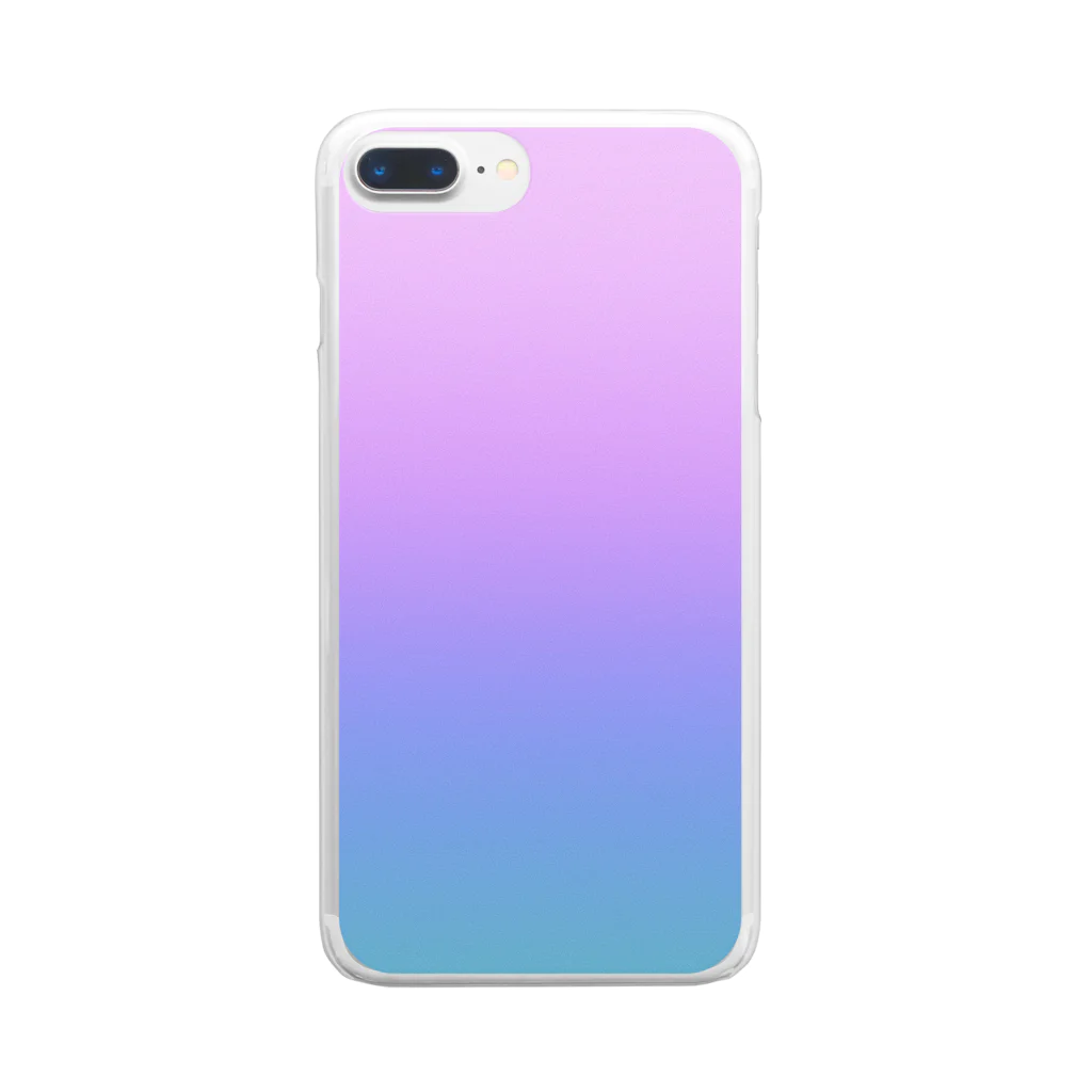 ぽぬぞぬのグラデーション Dream Prism Lanugo Clear Smartphone Case