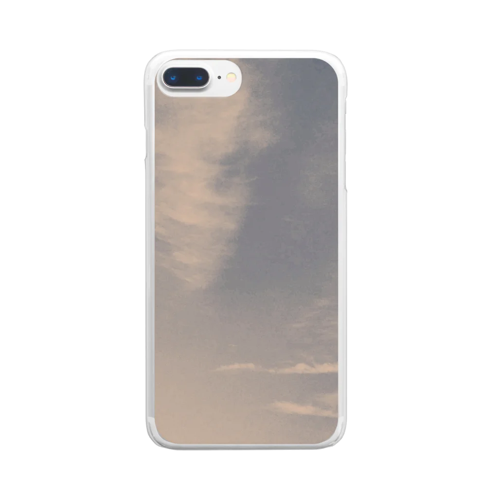 藤川眞百のエモい空（カフェオレ色） Clear Smartphone Case