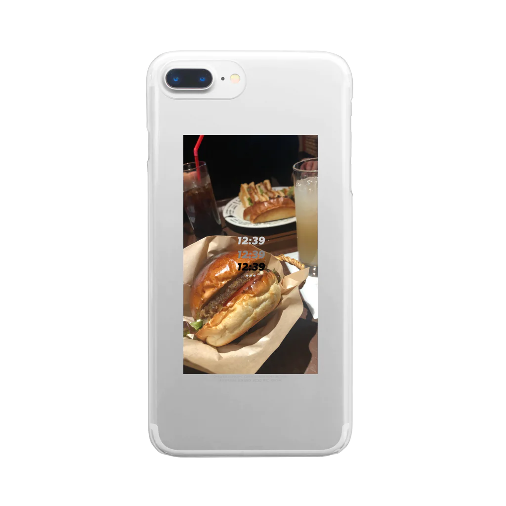 cloudyのhamburger Clear Smartphone Case