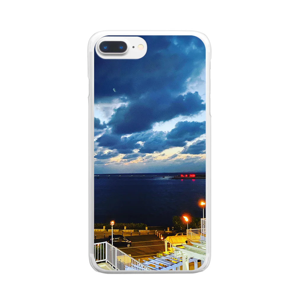 ppmの滑走路、夜景 Clear Smartphone Case