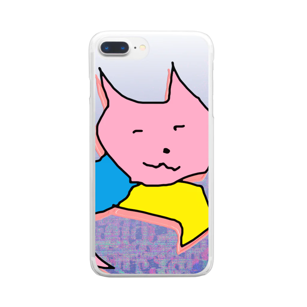 水草の猫マン２０２１ Clear Smartphone Case