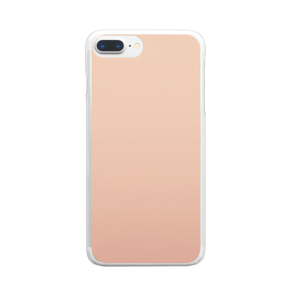 ぽぬぞぬのグラデーション Earth Peach Clear Smartphone Case