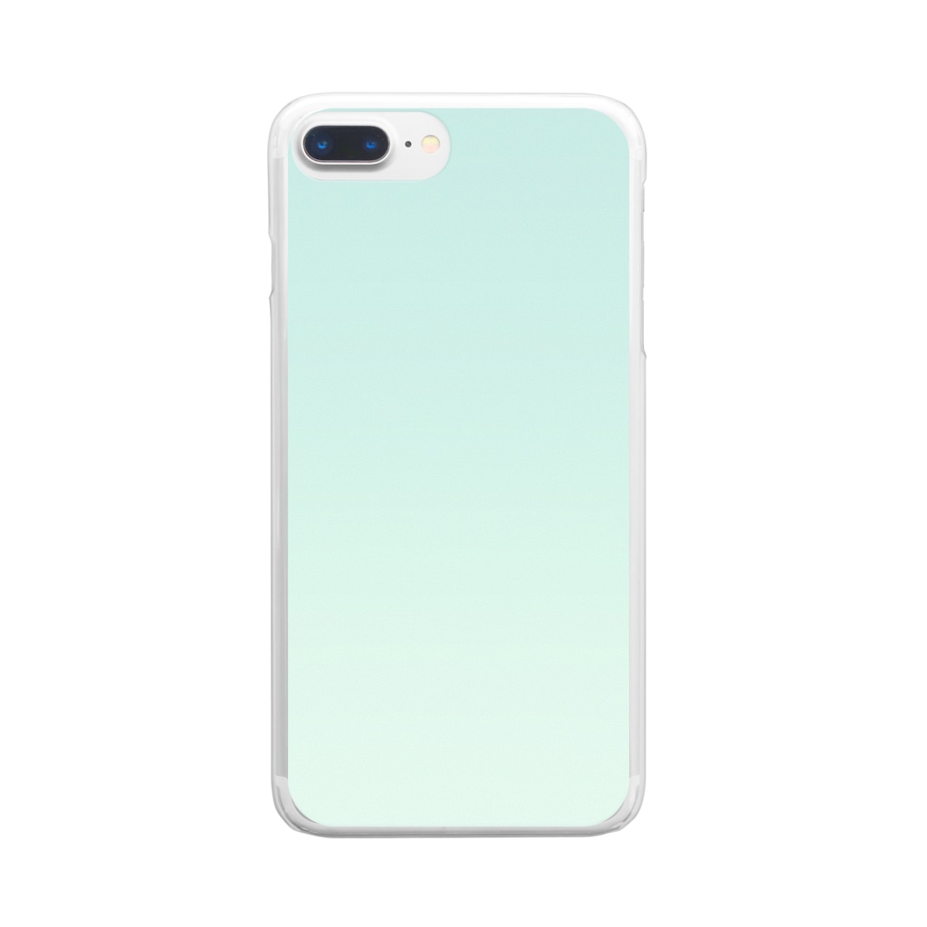 ぽぬぞぬのグラデーション Hand-Riding Neptune Clear Smartphone Case