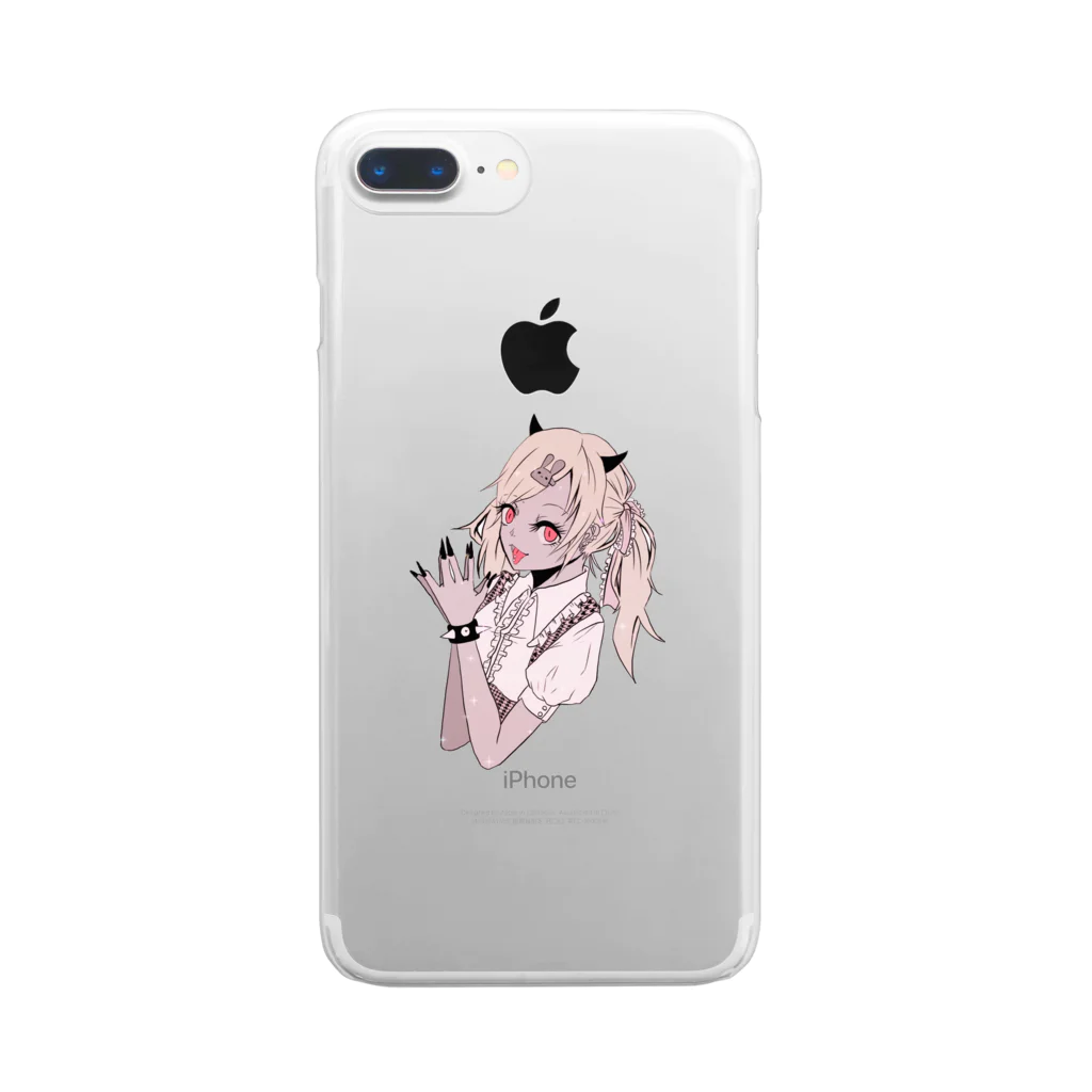 夜店の量産型小悪魔女子　ピンク Clear Smartphone Case
