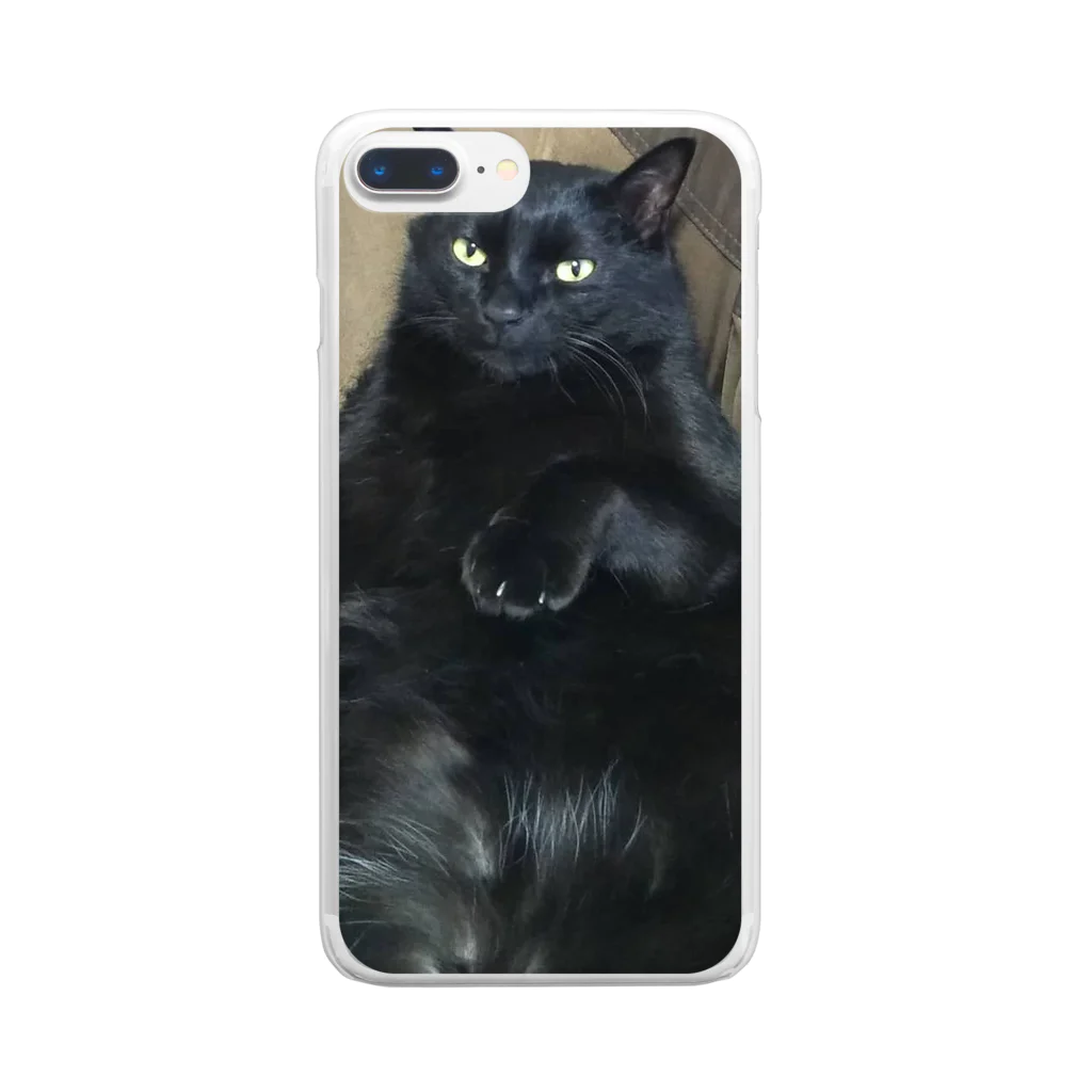 saachan1の神社にいた猫福ちゃん Clear Smartphone Case