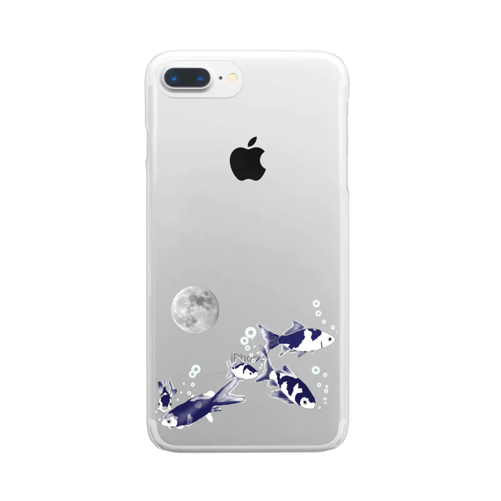 なるときんときんSHOPの夜の金魚 Clear Smartphone Case