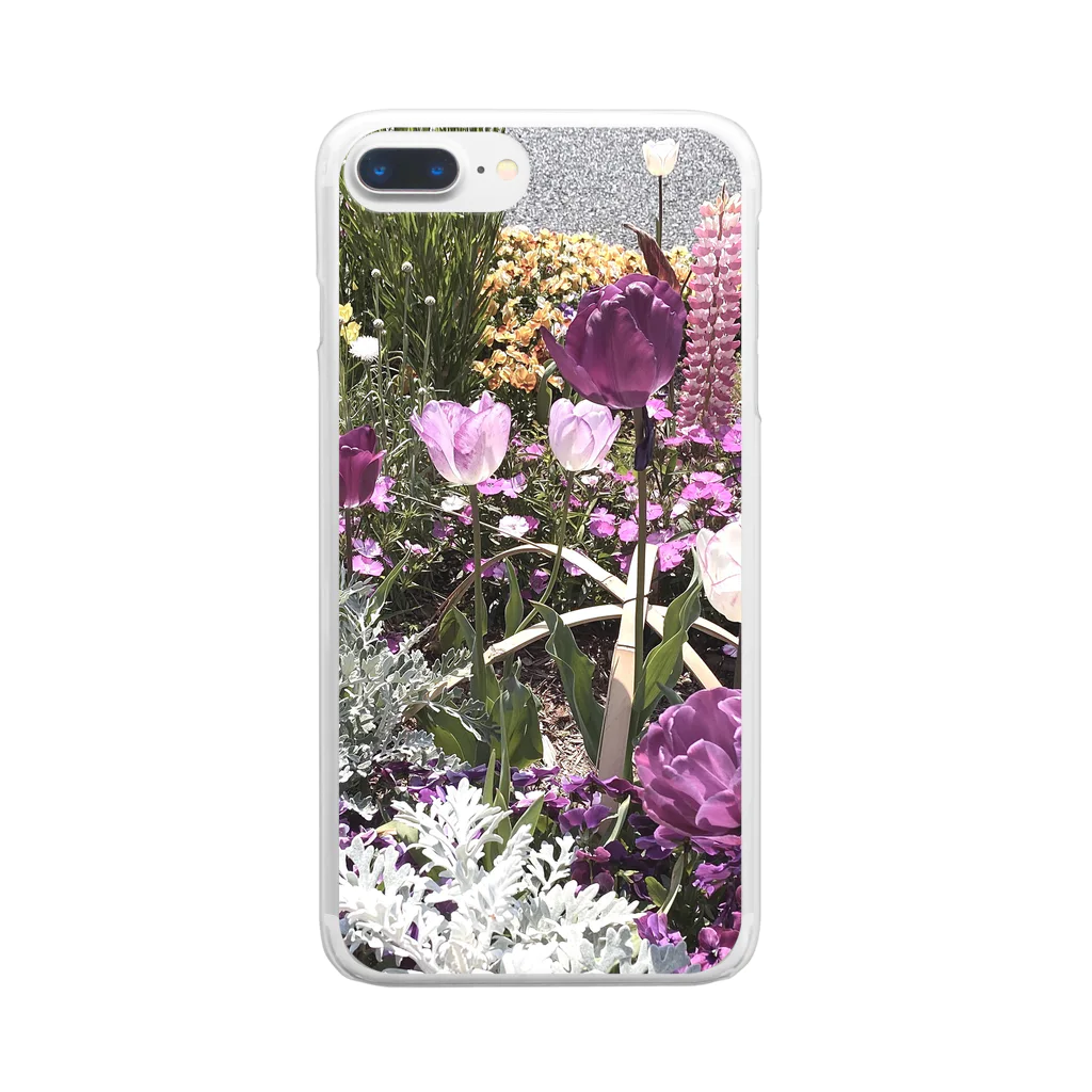 ルレロのむらさきのお花畑  しかく Clear Smartphone Case