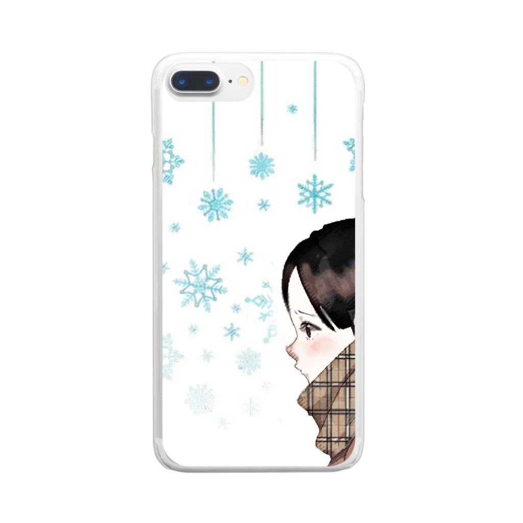 ちむなつきの四季 冬女の子 Clear Smartphone Case