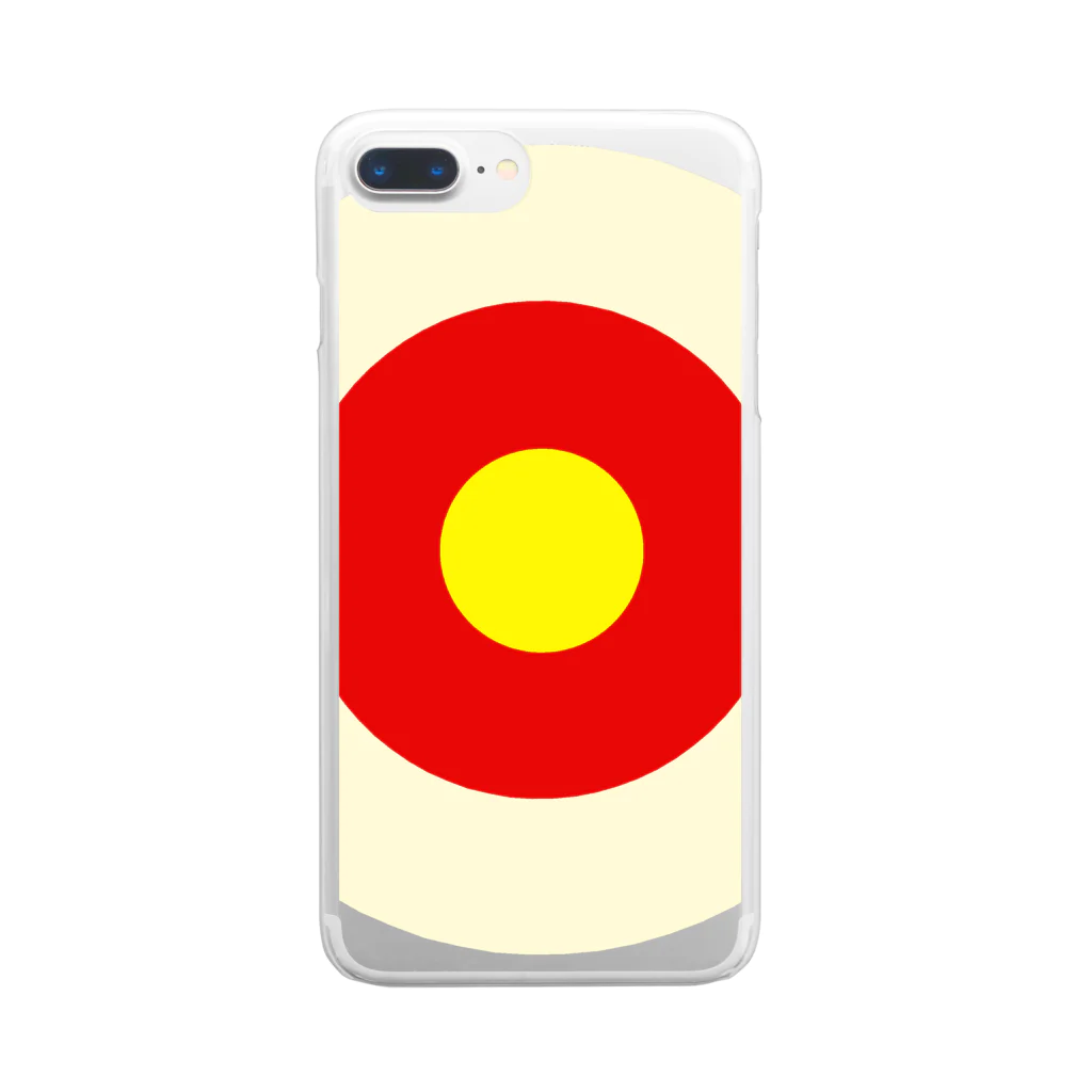 CORONET70のサークルa・クリーム・赤・黄 Clear Smartphone Case