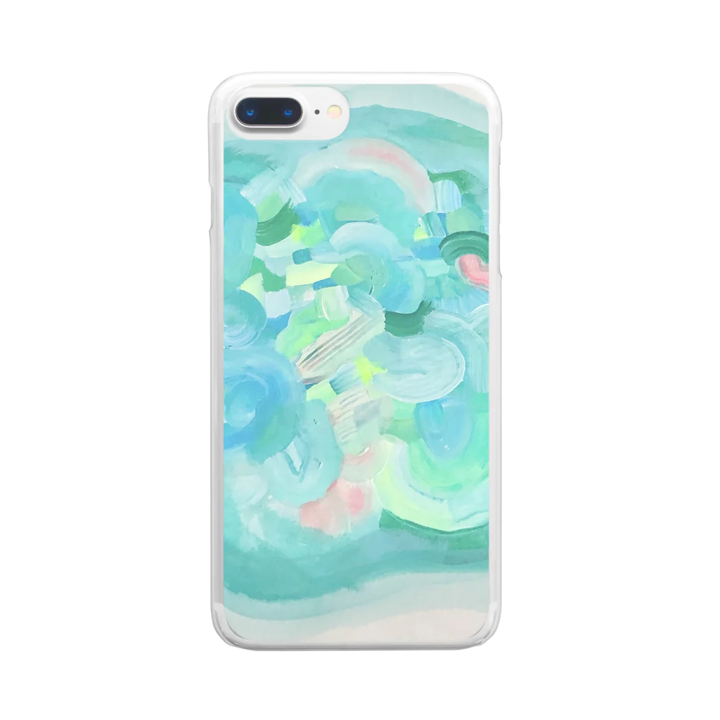 シマトネリ子の抽象画1 Clear Smartphone Case