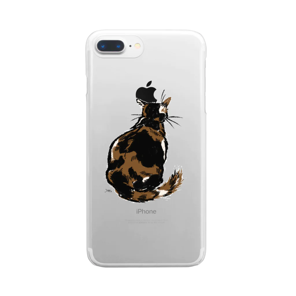 ^‥^ｼｬﾑのそっぽを向く猫 Clear Smartphone Case