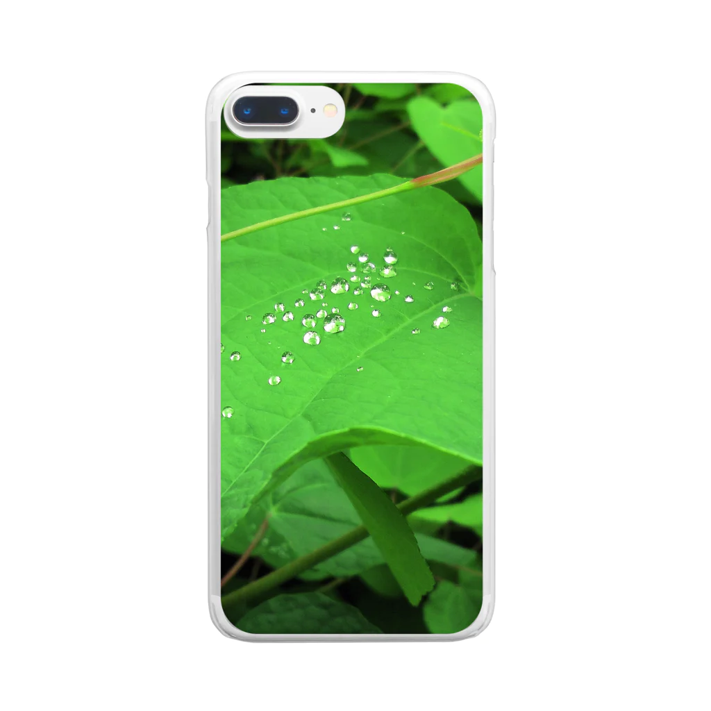 miyabicafeの朝露 Clear Smartphone Case