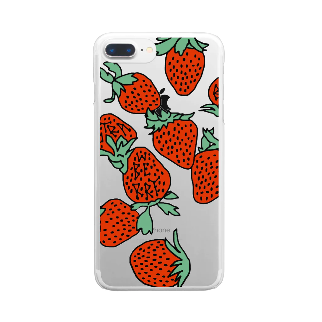 sakura_のSTRAWBERRY Clear Smartphone Case