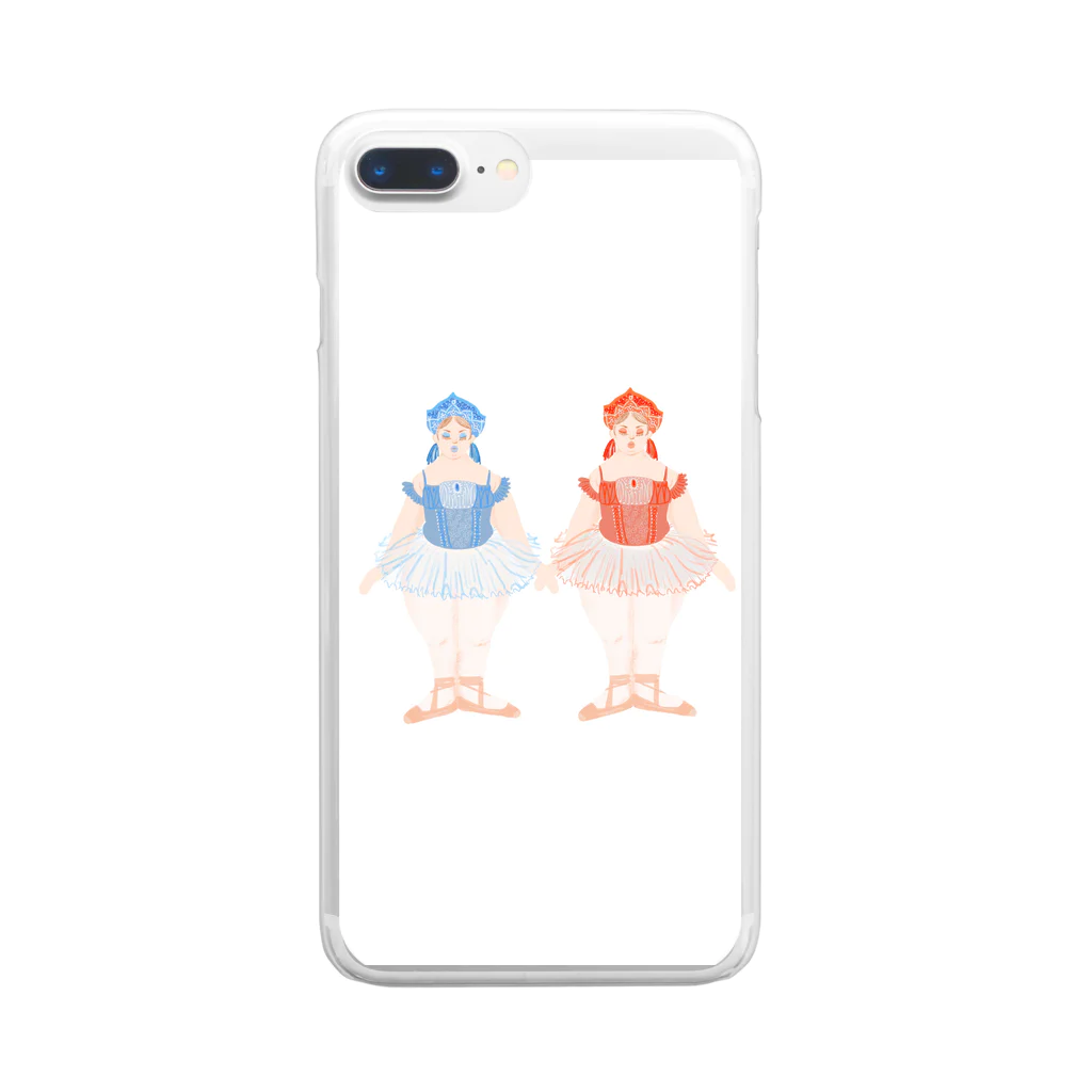 のなみみほのバレエ×ぽっちゃりさん Clear Smartphone Case