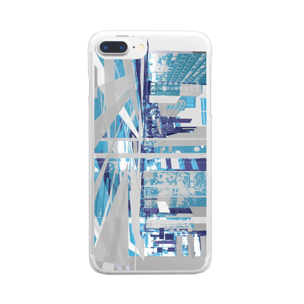 EMK SHOPSITE のstrange city blue Clear Smartphone Case