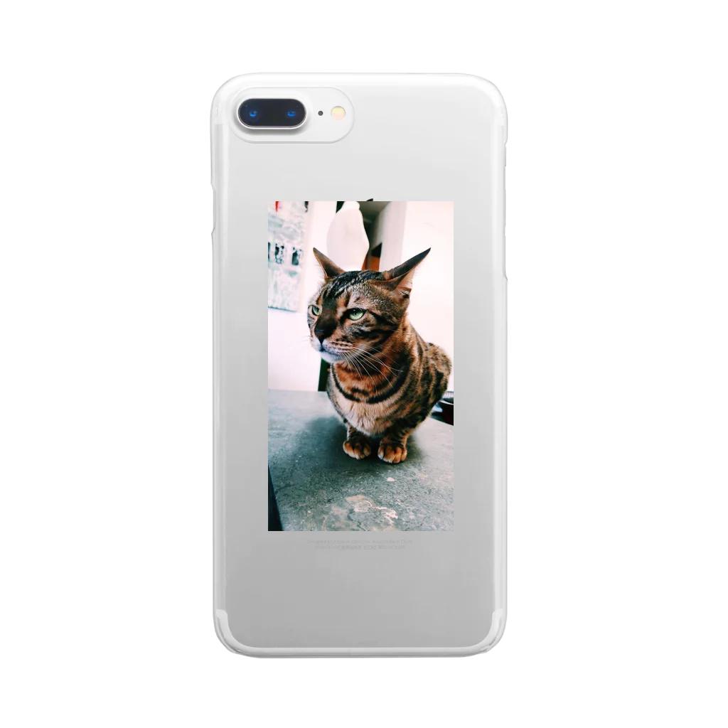 catとdogの黄昏ベンガル Clear Smartphone Case