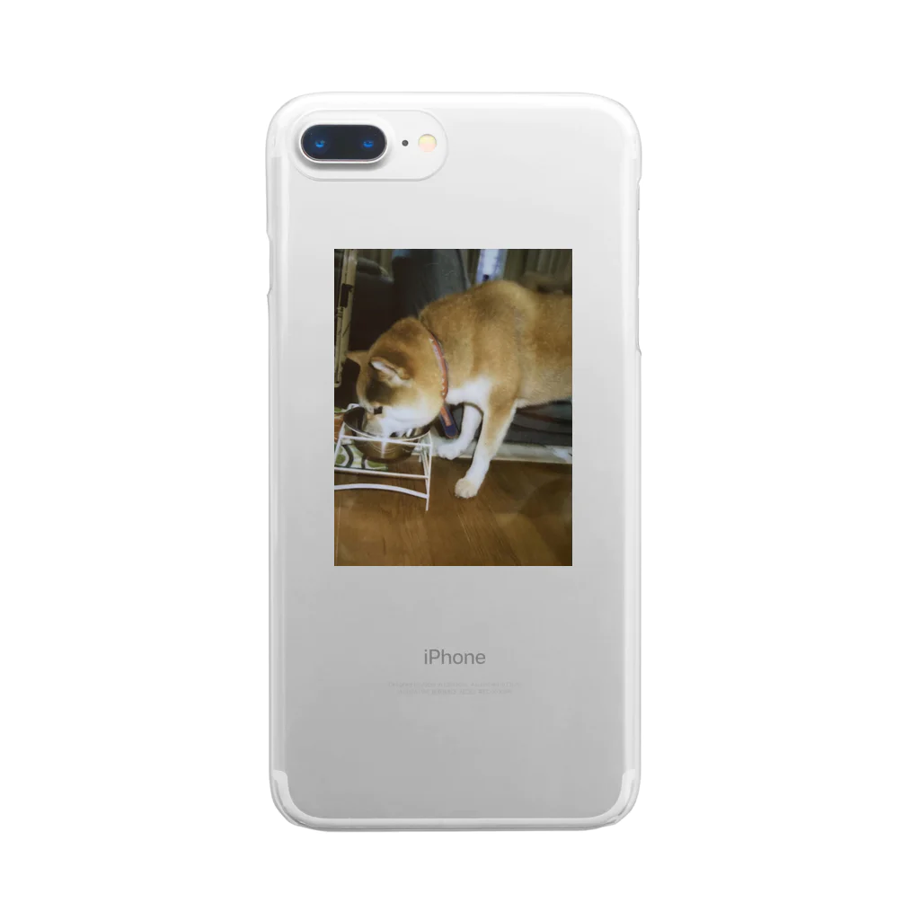 723の食べる犬 Clear Smartphone Case