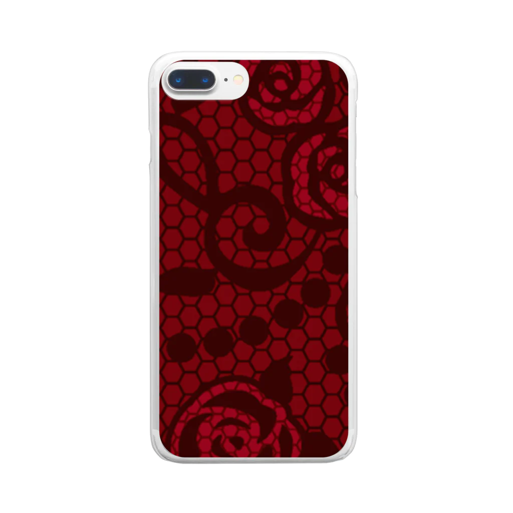 Gothic†AYATANEのBloody Rose Clear Smartphone Case