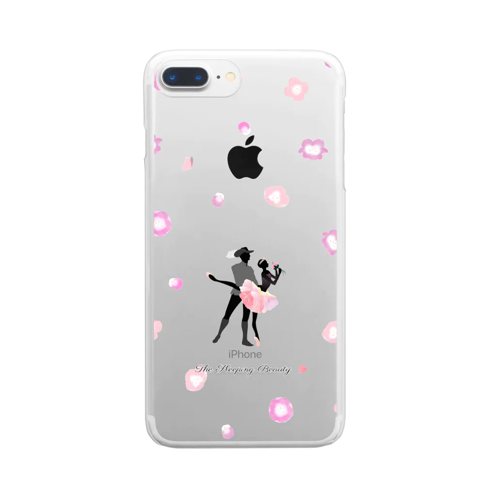 バレエシルエット ballet*pointe_pon*のシルエット×バレエ【眠れる森の美女】 Clear Smartphone Case