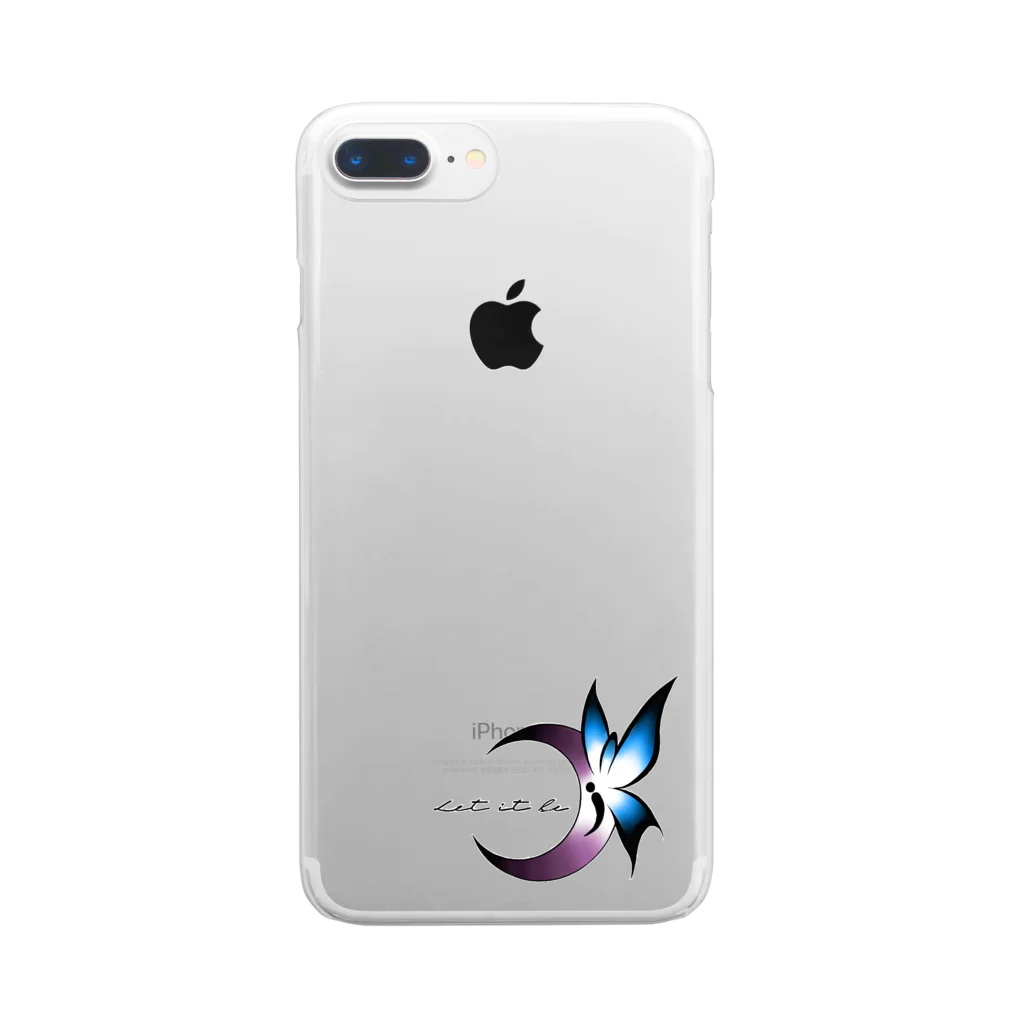 Blue__xxxのBlueButterfly Clear Smartphone Case