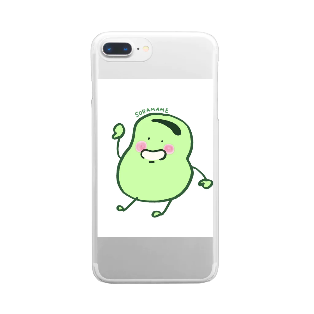 🌱🥜そらまめのそらまめグッズ Clear Smartphone Case