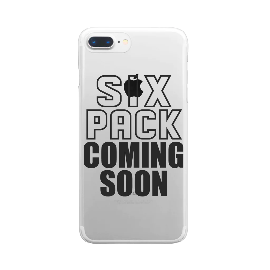 グラフィンのSIXPACK COMING SOON シックスパックはもうすぐ Clear Smartphone Case