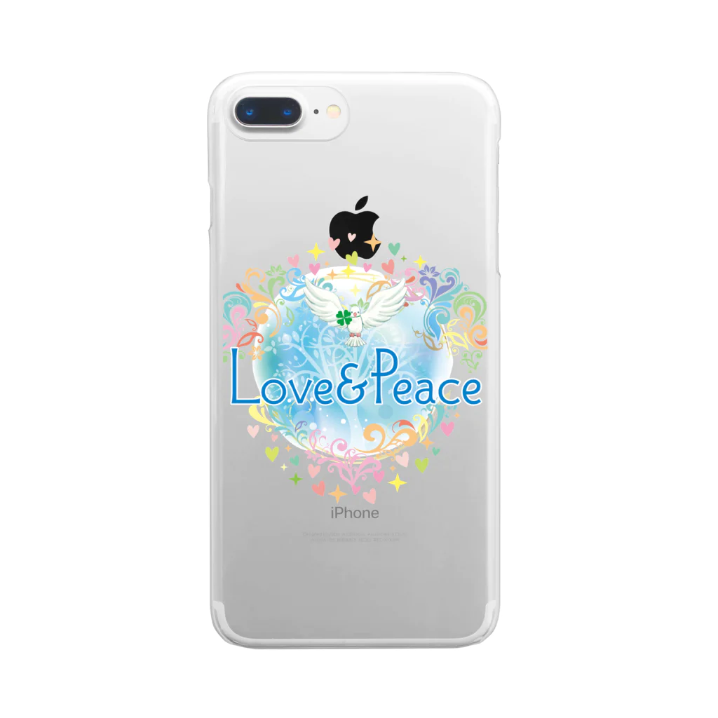 Love＆PeaceのLove＆Peace大人用ロゴ クリアスマホケース