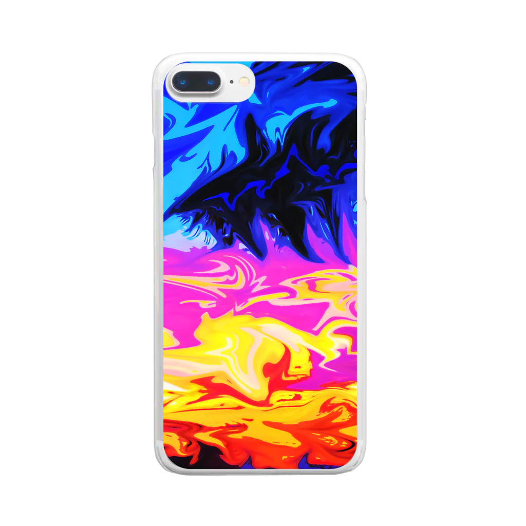 杠葉自由帳のSunset Clear Smartphone Case