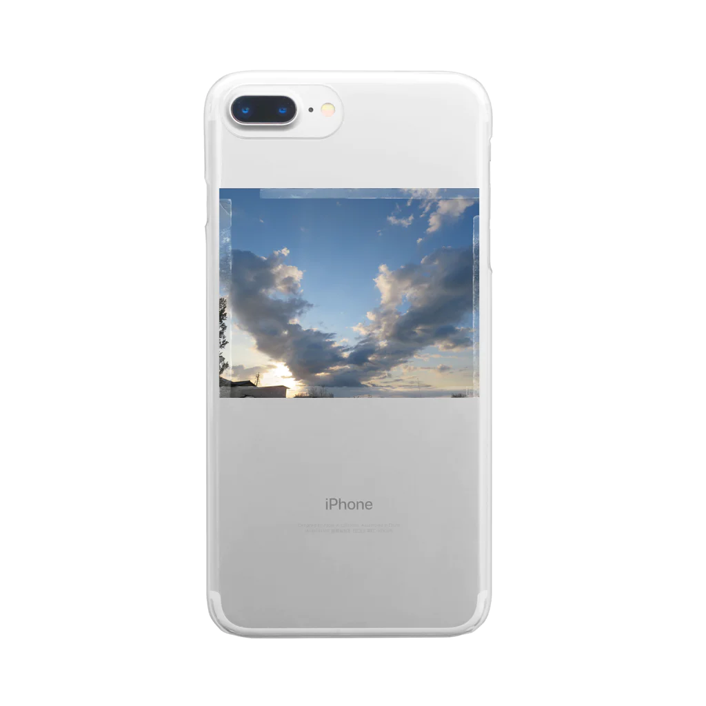 愛自然写真の♡雲 Clear Smartphone Case