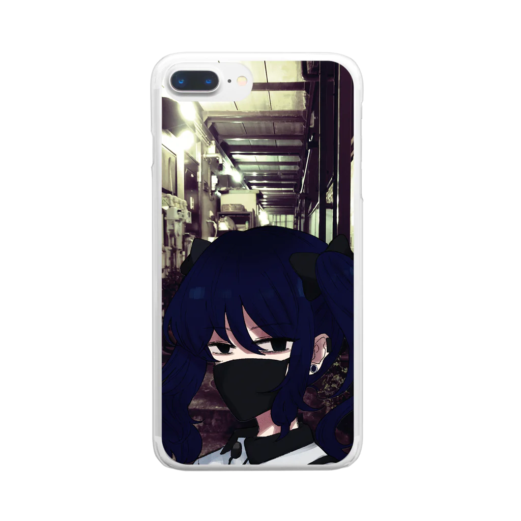 女子バレー部のガンつけ美少女/実家付き Clear Smartphone Case