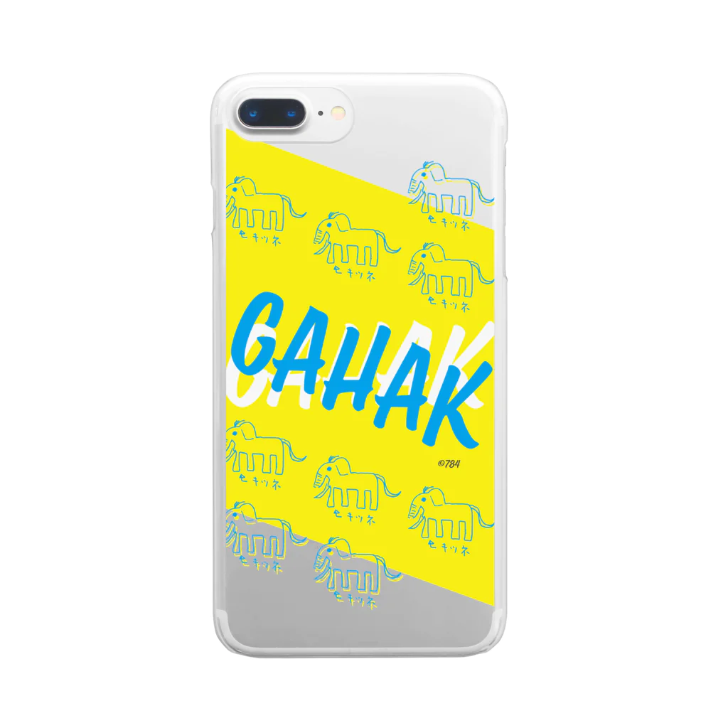 Design 784のGAHAK（画伯） SERIES - FOX Clear Smartphone Case