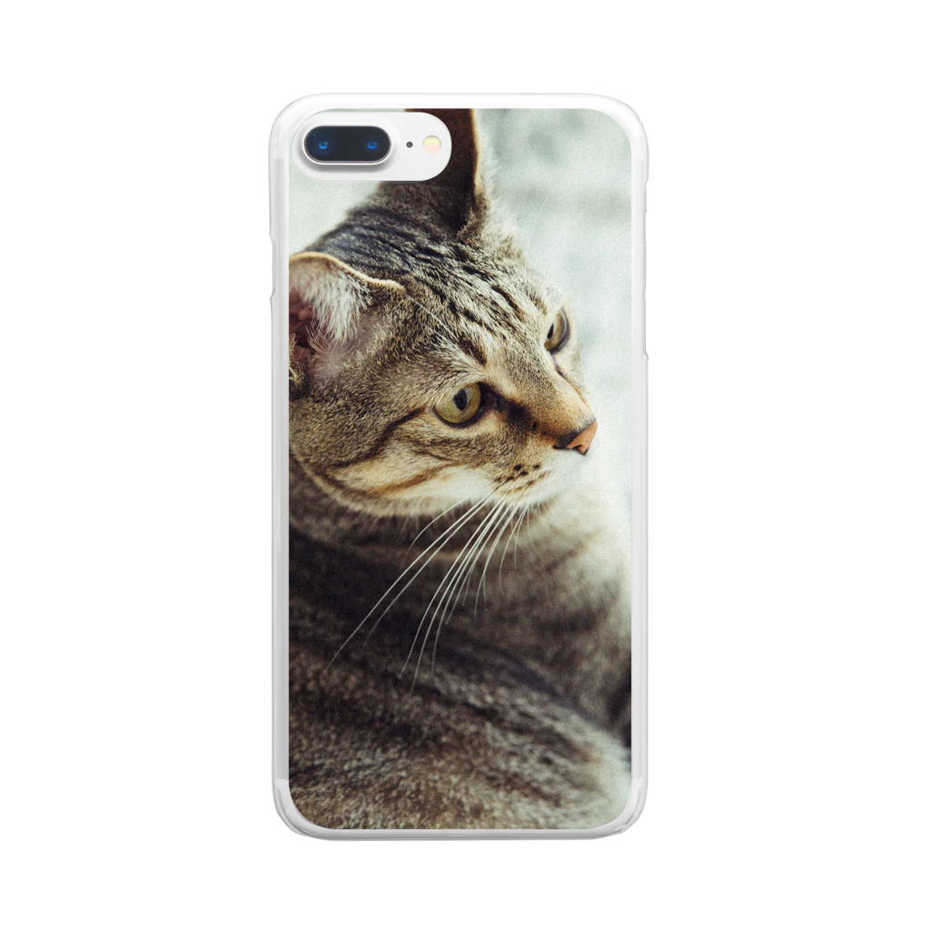 ぐうたら党SHOPのうちの猫ちゃん Clear Smartphone Case