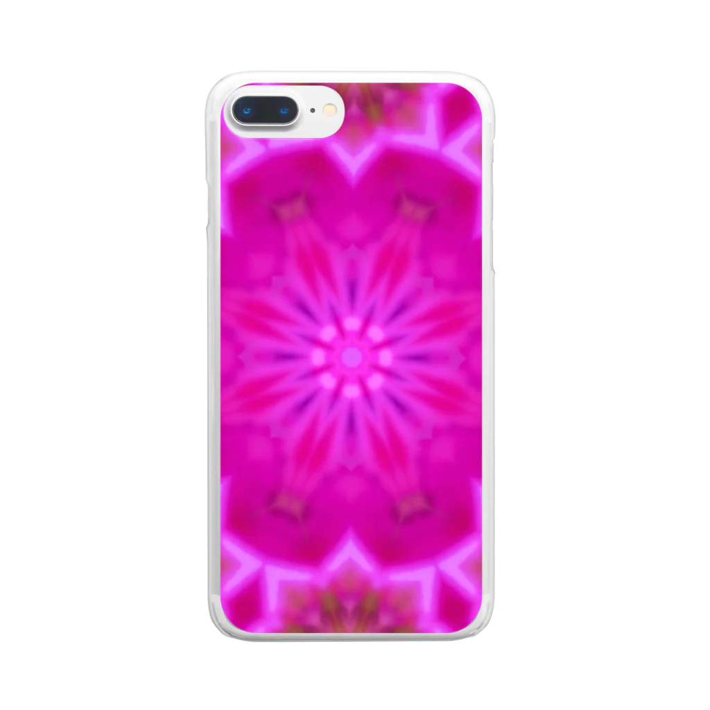 Flower kaleidoscopeの梅の万華鏡 Clear Smartphone Case