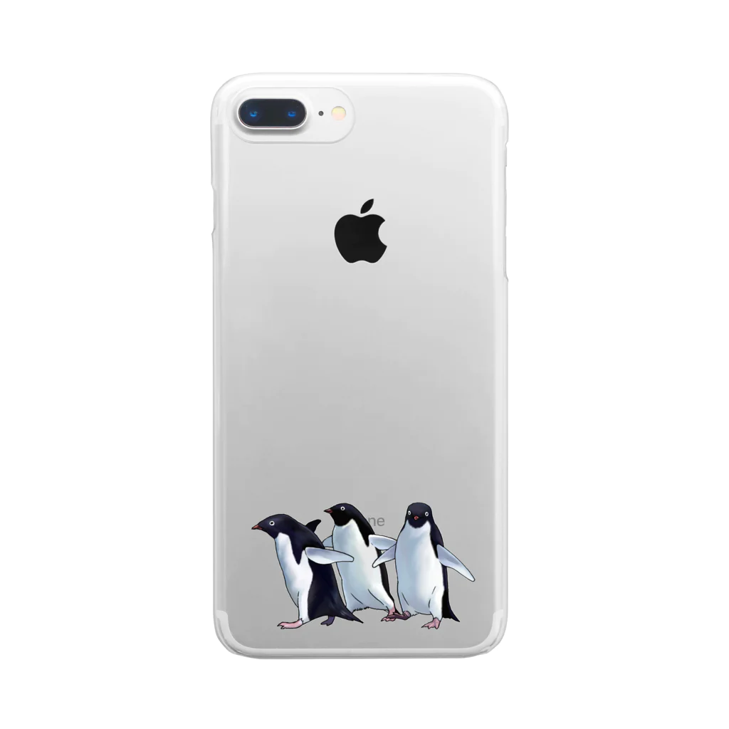 はなさき画房のアデリーペンギン Clear Smartphone Case