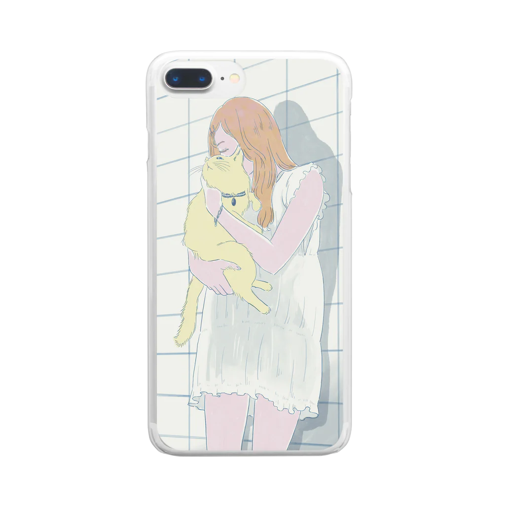 えちかわ雑貨店のI love”Fuwa Fuwa “2 Clear Smartphone Case