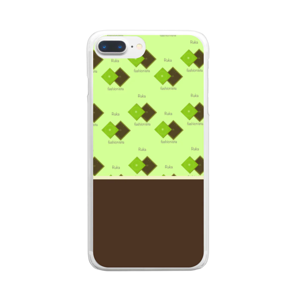 rukafashionistaのGreen Tea Cookie Clear Smartphone Case