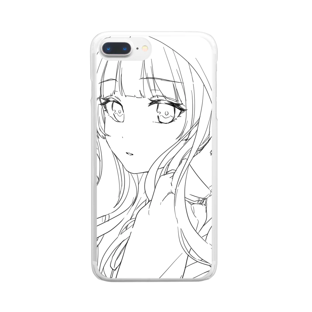 一希凛🦒👿男の娘Vtuberの一希凛ラフグッズ2 Clear Smartphone Case