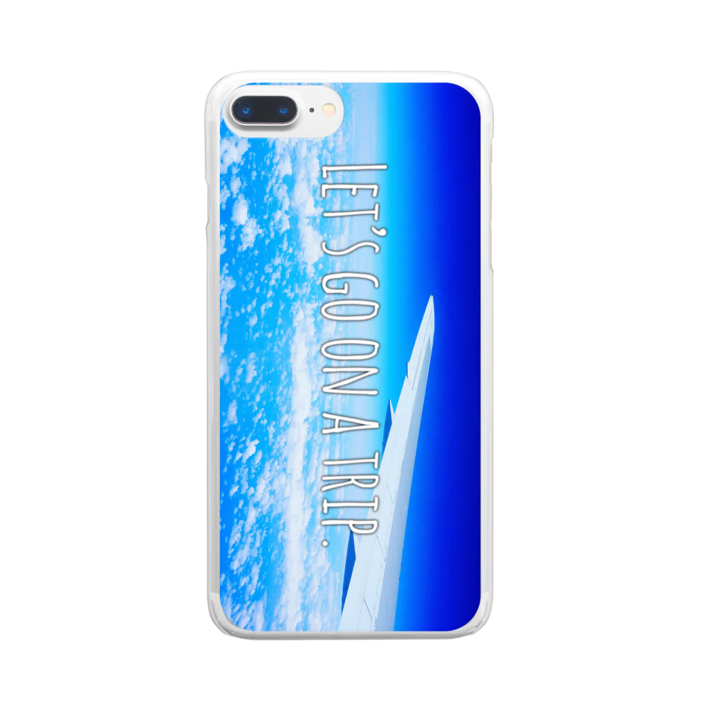 hatomugiのLet’s go on a trip. Clear Smartphone Case