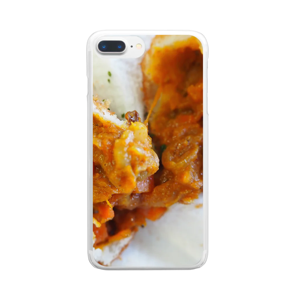 あおぞらカレーパンの熱々ザクザク Clear Smartphone Case