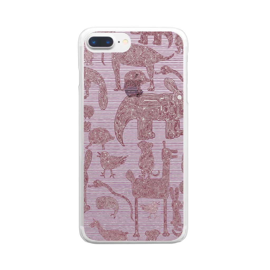 がうでぃ。のRED animals Clear Smartphone Case