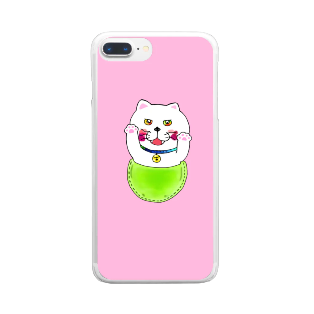 みかのもよねこ Clear Smartphone Case