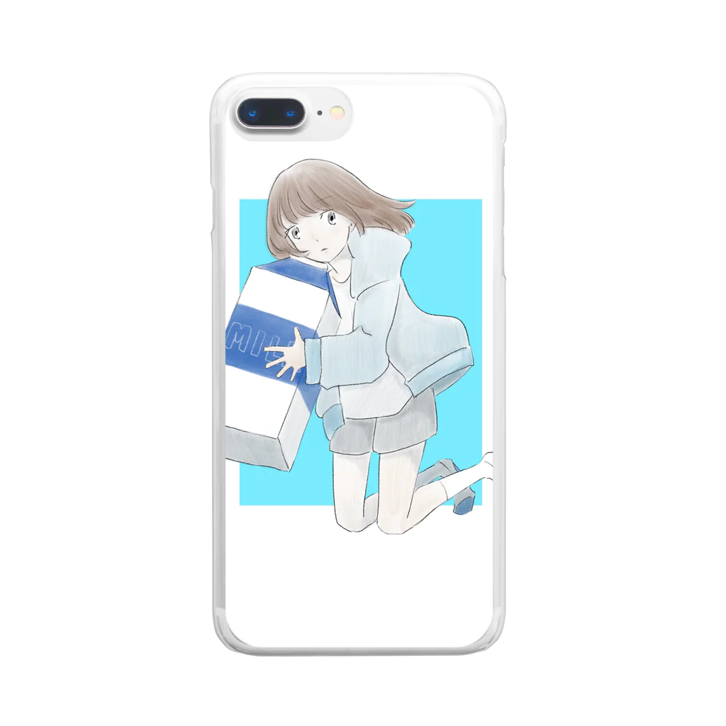 ラムネのMILKガール Clear Smartphone Case
