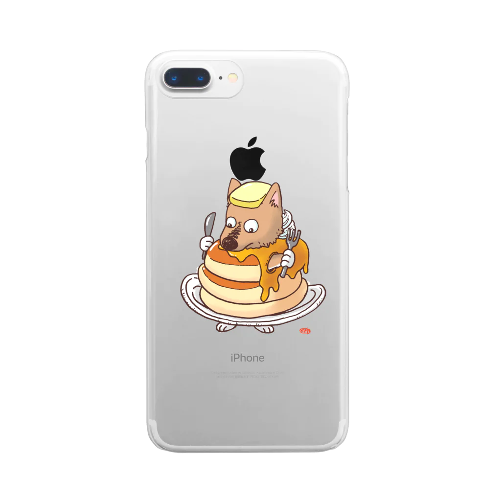 絵描きのやまちゃんのホットケーキとガク Clear Smartphone Case